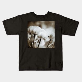 Tulips in Black and White Kids T-Shirt